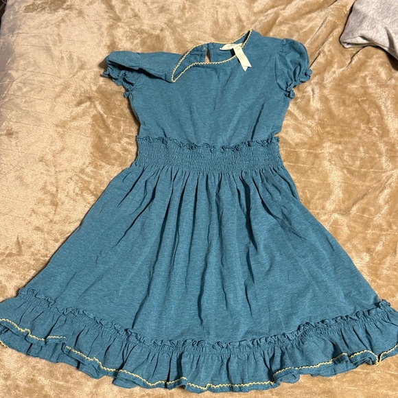 Matilda Jane Other - Matilda Jane Teal Dress with Gold Accents